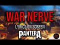 Pantera - War Nerve (Lyrics on Screen Video 🎤🎶🎸🥁)