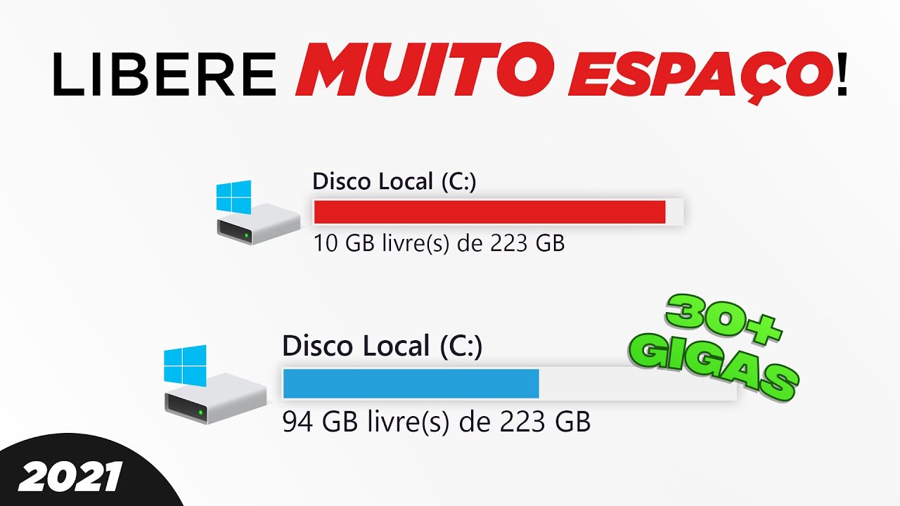 Libere MUITO espaço no seu PC! Limpeza profunda do Windows.