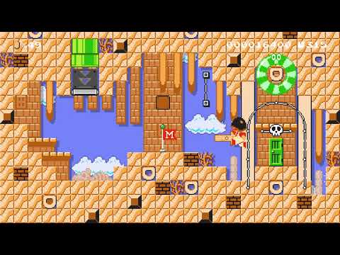 Derelict Donut Dunes by DSPaterson - Super Mario Maker 2 - No Commentary 1bz