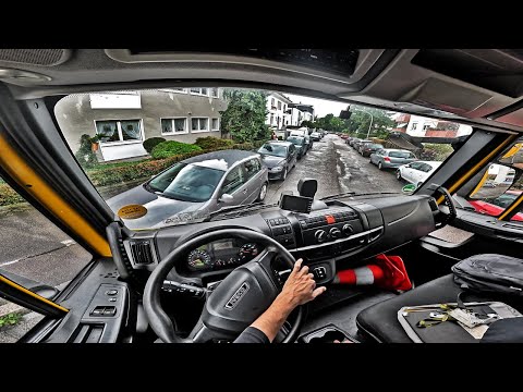 POV ASMR Iveco EuroCargo Truck Driving In Germany 4K GPRO #24