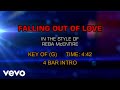 Reba McEntire - Fallin' Out Of Love (Karaoke)