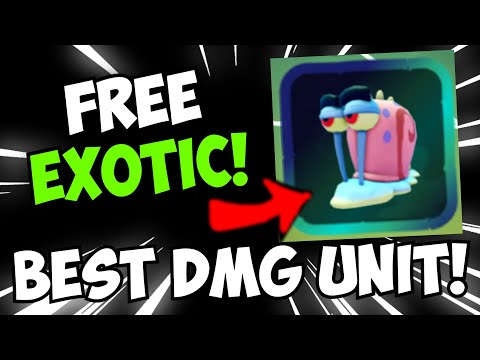 New FREE EXOTIC Prehistoric Gary is THE BEST UNIT EVER!! | Spongebob TD Update