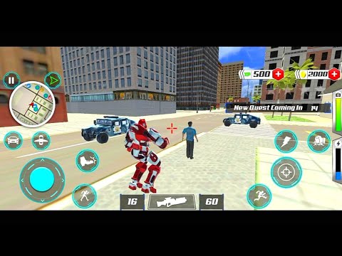Police Robot Car Game - Transform Drone Robot Games - Android Gameplay