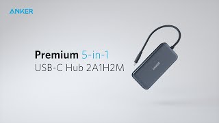 Anker Premium 5-in-1 USB-C Data Hub Zwart Kabels