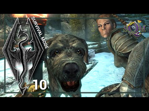 Hendraheim, Death by a Hagraven & Barbas - Skyrim Survival Mode - Part 10 - Argonian Mage