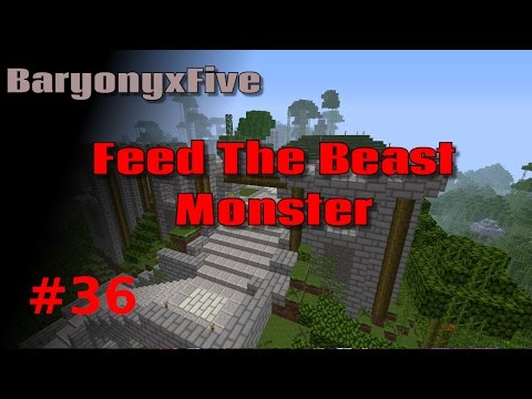 Minecraft FTB Monster Let's Play #36 Rednet Mob Trap