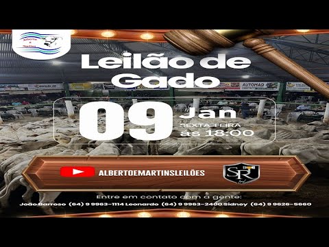 LEILÃO ALBERTO e MARTINS 09/01/2026 AS 18:00 hs em Cachoeira Alta Go.
