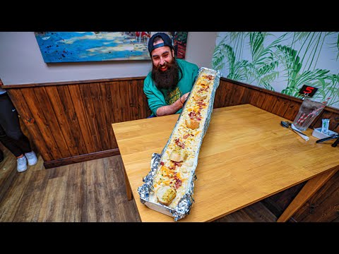"NOT EVEN YOU CAN FINISH THIS ONE" REN'S UNBEATEN MONSTER MAC & CHEESE CHALLENGE | BeardMeatsFood