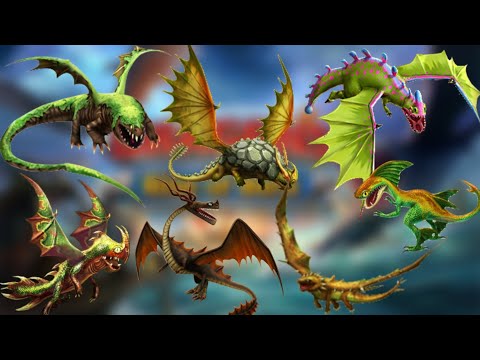 All Seedling Dragons [Sweet Death,Rumblehorn,Sand Wraith, Prickleboggle] - Dragons:Rise of Berk