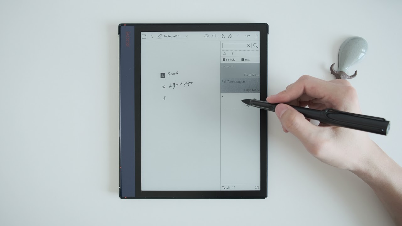 Search text and symbols in handwritten notes on Onyx Boox Note Air