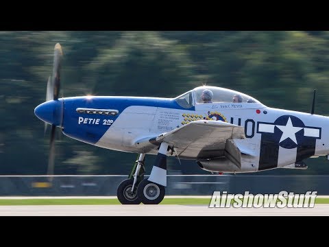 P-51 Mustang Mass Arrival - EAA AirVenture Oshkosh 2018