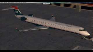 US Airways CRJ 900 US 2697 Phoenix Sky Harbor To Long Beach FSX Flight **720HD**