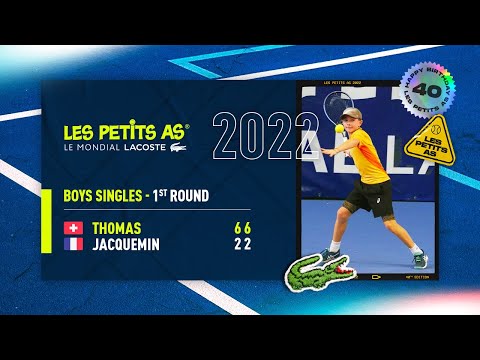 Les Petits As 2022 | Boys 1st Round | Flynn Thomas vs. Gabriel Jacquemin