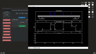 Beam Calculator Demo (Engineering Beam Calculator in Python with tkinter and matplotlib)