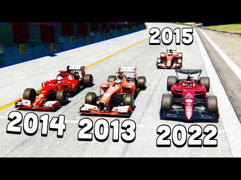 Ferrari F1 2022 vs Ferrari F1 2013-2014-2015 at Imola GP