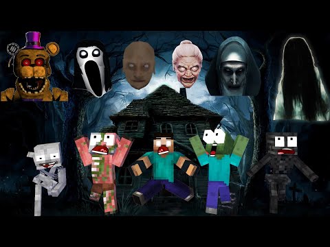 kudosXkiddos - Escape all the GHOSTS | Monster School | Minecraft Animation