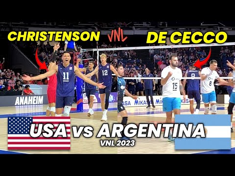 USA vs Argentina | Christenson vs De Cecco | (VNL 2023)