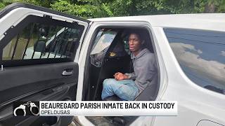 Beauregard Parish inmate back in custody after escaping in Opelousas, police say