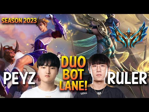Peyz + Ruler Dou Bot Lane - Peyz EZREAL ADC + Ruler ASHE Supp - KR Ranked