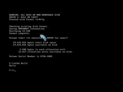 MS-DOS löscht sich selbst - Die Sache mit dem FORMAT C: Befehl