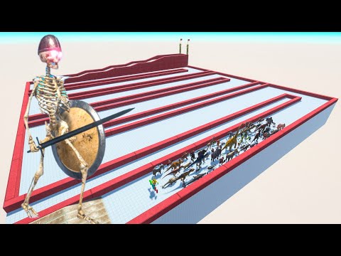 Escape From Skeleton Warrior - Last Survivor - Zigzag Course | Animal Revolt Battle Simulator
