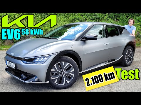 2,100 km - Test Kia EV6 58 kWh RWD (170 PS) - Roadtrip - Consumption Range Report Info Highway