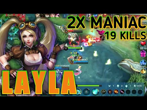 Layla 2X MANIAC Dengan 19 Kills - Predator Mobile Legends
