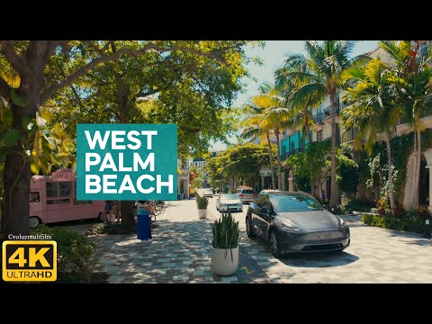 WEST PALM BEACH. Beautiful beach city. [4K]