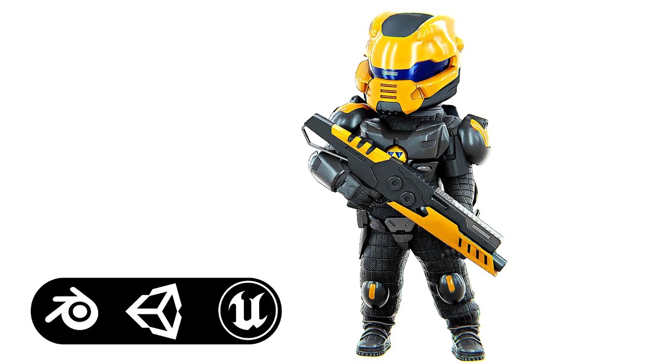 Cyber Soldier Xc-10 Auto-Rig Pro Rigged For Mixamo Unreal Engine Unity 3D Model
