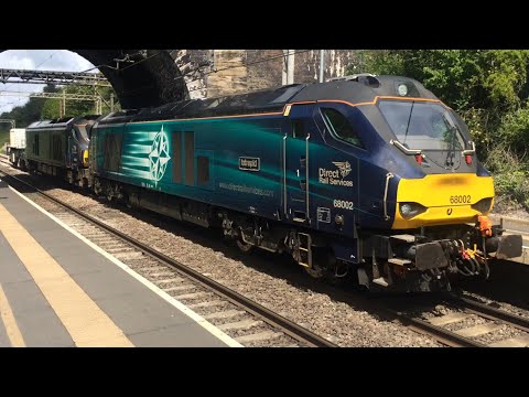 Nuclear Flask Sellafield - Crewe Hauled By DRS 68002 Intrepid & 68004 Rapid Passing Hartford 6/6/20