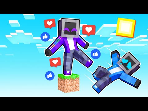 Insane 1 Block Skyblock with Famous Fan Girl in Minecraft!
