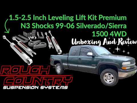 Rough Country 1.5-2.5 Inch Leveling kit 99-06 Silverado/Sierra 1500 4WD (Unbox And Review)