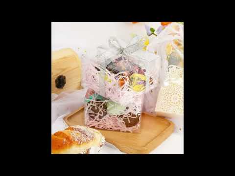 Clear PET PVC packaging plastic party favor box for chocolate