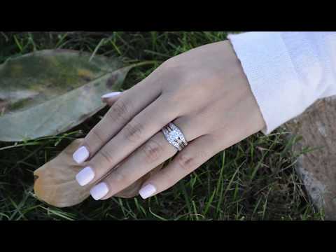 0.99 Ct. Round Channel Set Curved Ring Guard - TwoBirch TB-GUARD-0019-WG-L