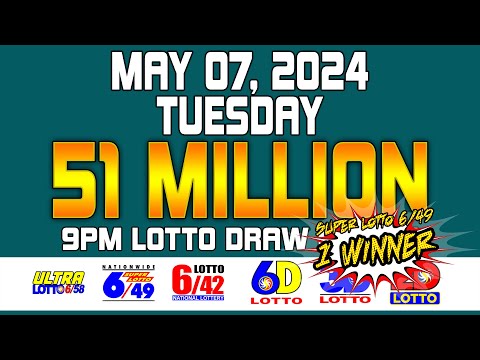 9PM Draw Lotto Result Ultra Lotto 6/58 Super Lotto 6/49 Lotto 6/42 6D 3D 2D May 07, 2024
