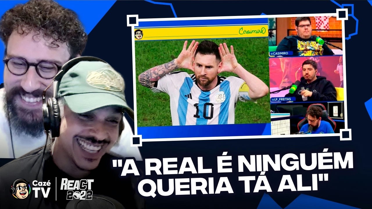 BELTRÃO E CHICO MOEDAS REAGEM À ARGENTINA X HOLANDA NA TRANSMISSÃO DA CAZÉTV NA COPA DE 2022