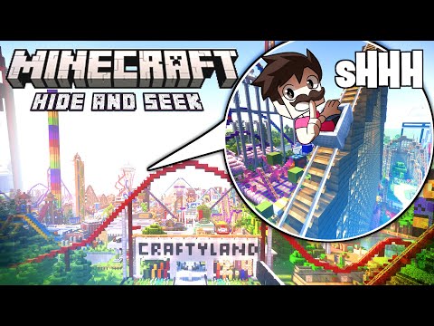 Minecraft Hide And Seek In Theme Parks!