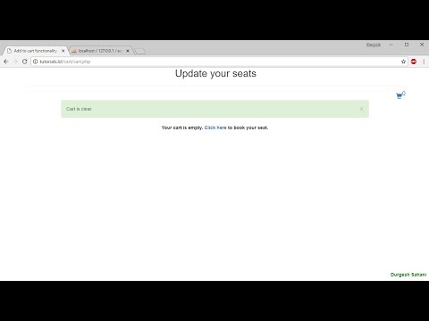 Ecommerce website project in php and mysql Clear cart items part 7