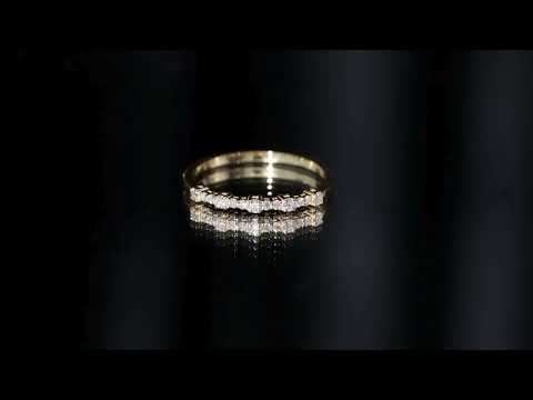 Minimal Diamond Half Eternity Stackable Ring