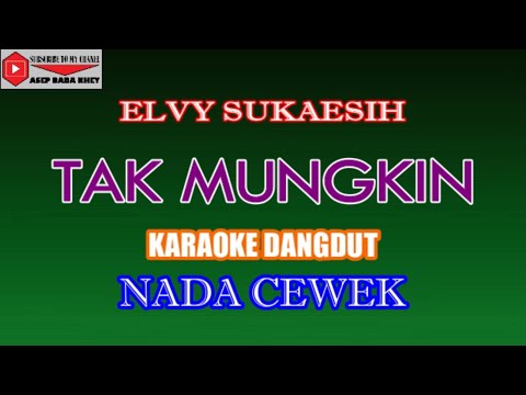 KARAOKE DANGDUT TAK MUNGKIN - ELVY SUKAESIH (COVER) NADA CEWEK