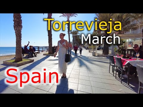 Torrevieja / Spain ⁴ᴷ  - walking tour - 4k -🌡T+C°21 🌞- 2024/03/12