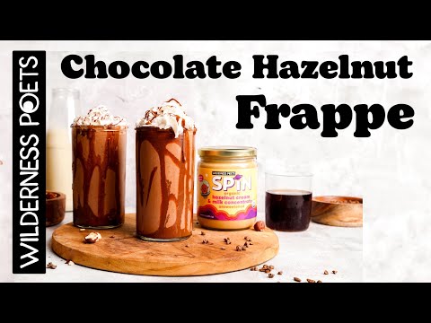 Chocolate Hazelnut Frappe - Dairy Free and made with Real Hazelnuts!