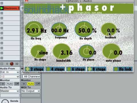 SoundHack +phasor on drum track