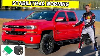 CHEVROLET SILVERADO WHY SERVICE STABILITRAK  WORNING 2014 2015 2016 2017 2018 2019
