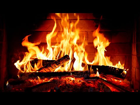 🔥 Fireplace 4K UHD! Fireplace with Crackling Fire Sounds. Fireplace Ambience