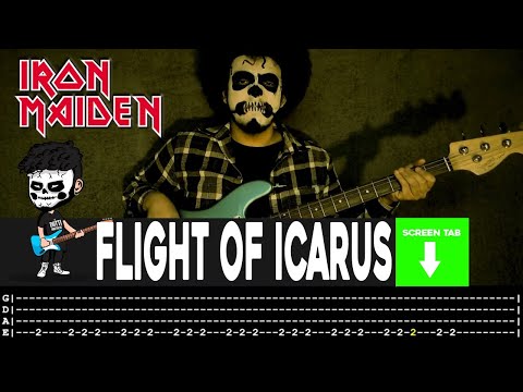 【IRON MAIDEN】[ Flight Of Icarus ] cover by Cesar | LESSON | BASS TAB