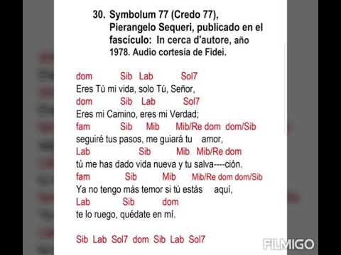 Comunión Tiempo Ordinario, Symbolum 77, Pierangelo Sequeri (con acordes)