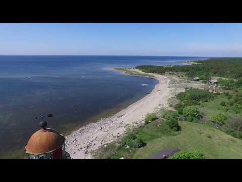 Flying over Kihnu lighthouse