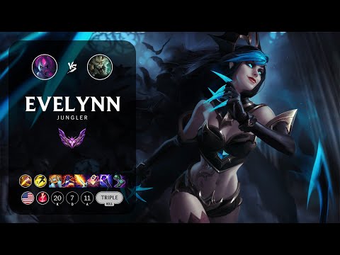 Evelynn Jungle vs Rengar - NA Master Patch 13.3