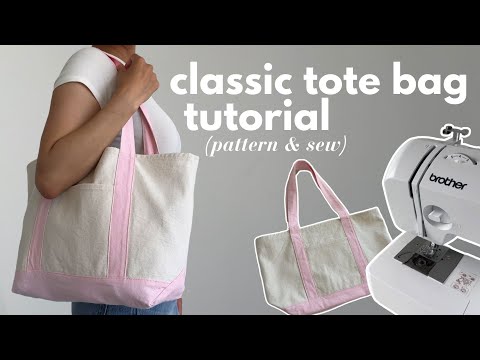 DIY tote bag sewing tutorial | how to pattern + sew